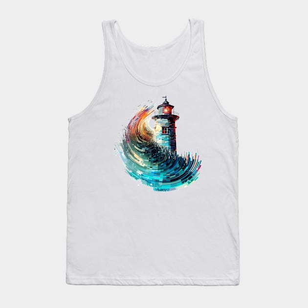 Lighthouse Sea World Ocean Beauty Discovery Travel Tank Top by Cubebox